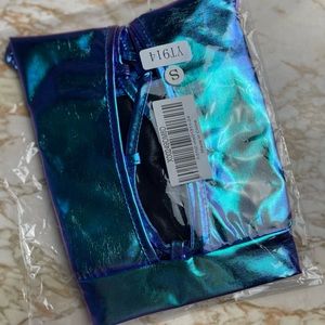 Brand New Teal Metallic halter top (Size S)